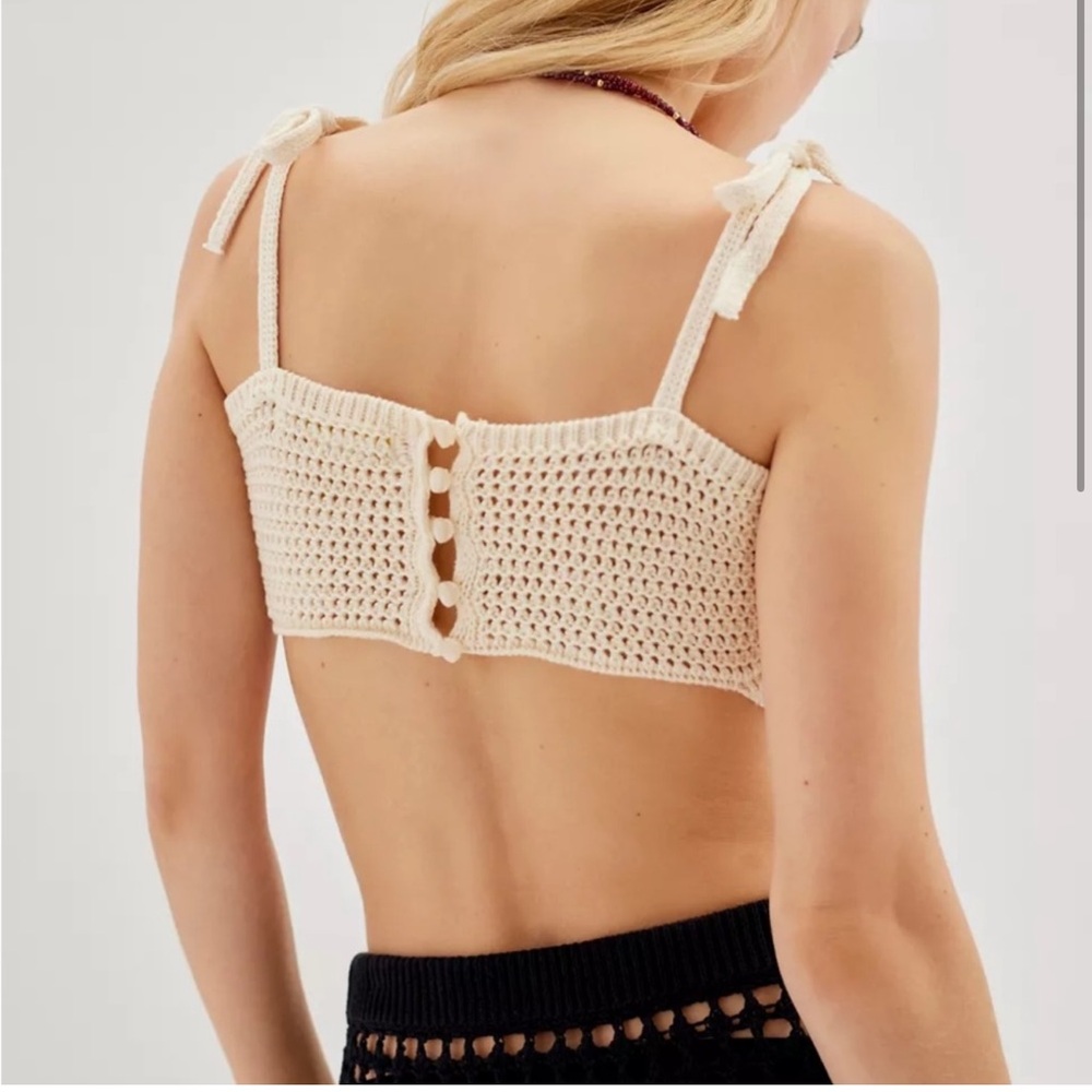 Excellent condition Urban Outfitters Layla Hanky Hem Sweater Cami Crochet Size M - Picture 2 of 5